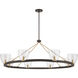 Noellea 8 Light 50 inch Dark Bronze and Legacy Brass Chandelier Ceiling Light