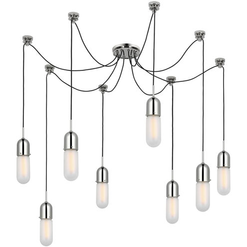 Thomas O'Brien Junio LED 9.5 inch Polished Nickel Pendant Ceiling Light in Frosted Glass