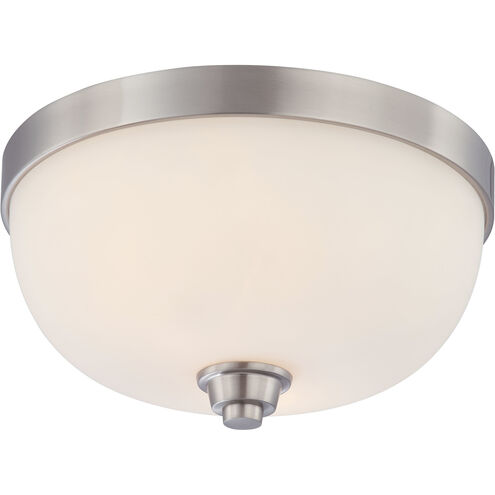 Helium 2 Light 13 inch Brushed Nickel Flush Mount Ceiling Light