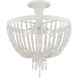 Geneva 3 Light 16 inch Porcellana Semi-Flush Ceiling Light