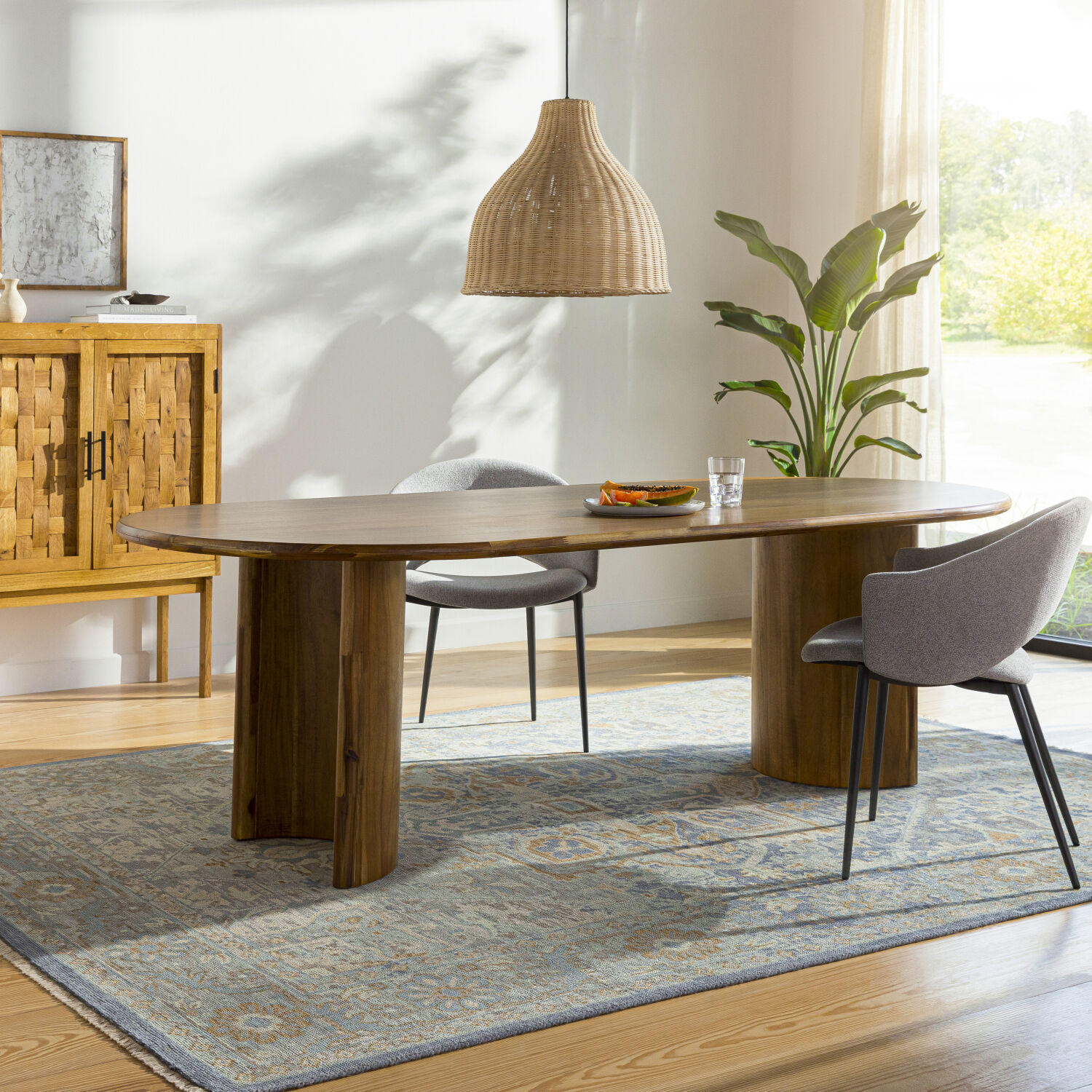 Cappadocia 168 X 120 inch Pale Blue Rug, Rectangle