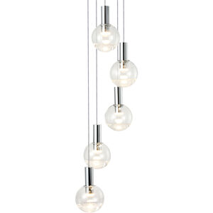 Artisan Collection/SIENNA Series 5 Light 10 inch Polished Chrome Pendant/Chandelier Ceiling Light