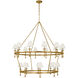 Chapman & Myers Classic LED 57.25 inch Antique-Burnished Brass Two-Tier Ring Chandelier Ceiling Light