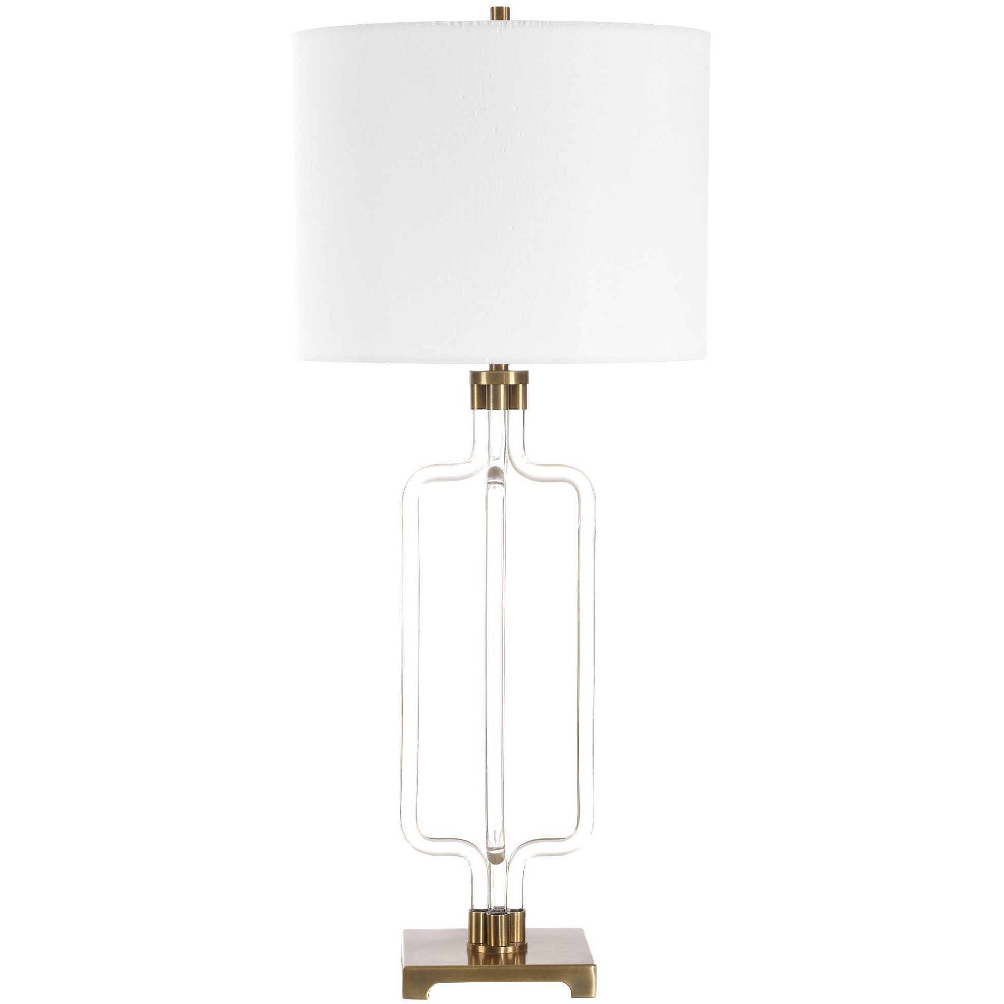 Outline Cordless 30.75 inch 7 watt Clear Acrylic and Brass Cordless Table Lamp Portable Light