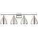 Ballston Dome 4 Light 38 inch Polished Nickel Bath Vanity Light Wall Light