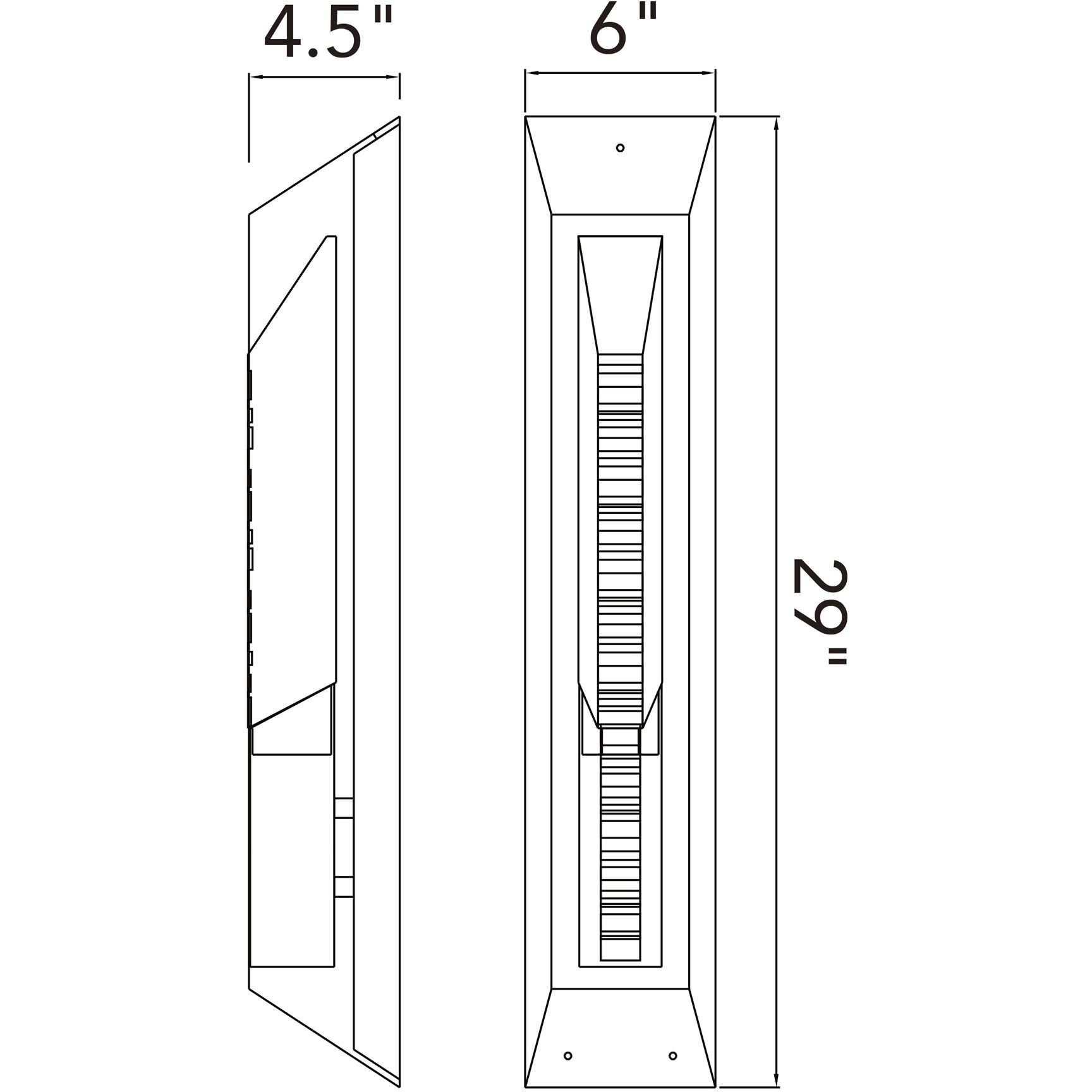 Petra LED 29 inch Sand Black Outdoor Wall Light
