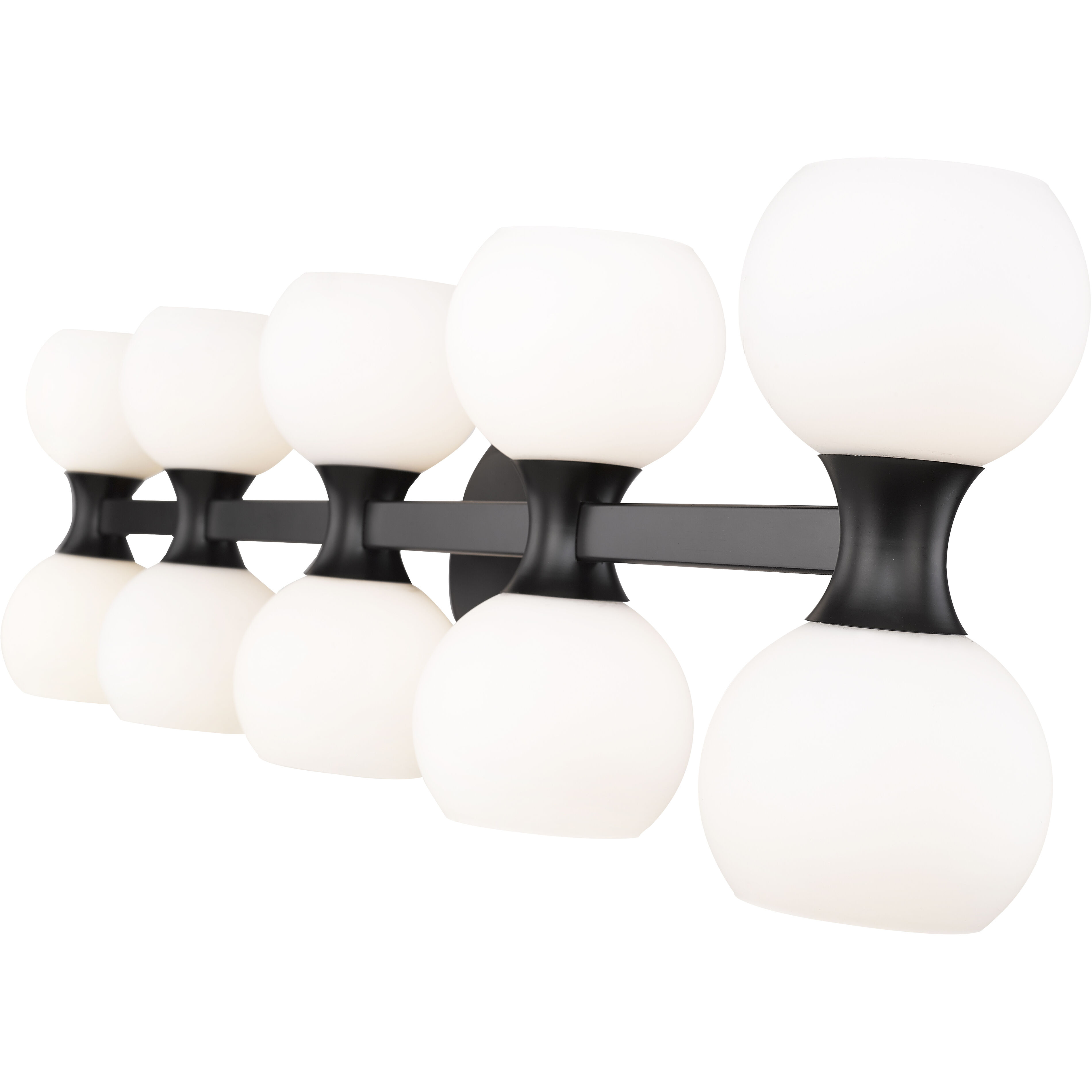 Artemis 10 Light 45 inch Matte Black Vanity Wall Light