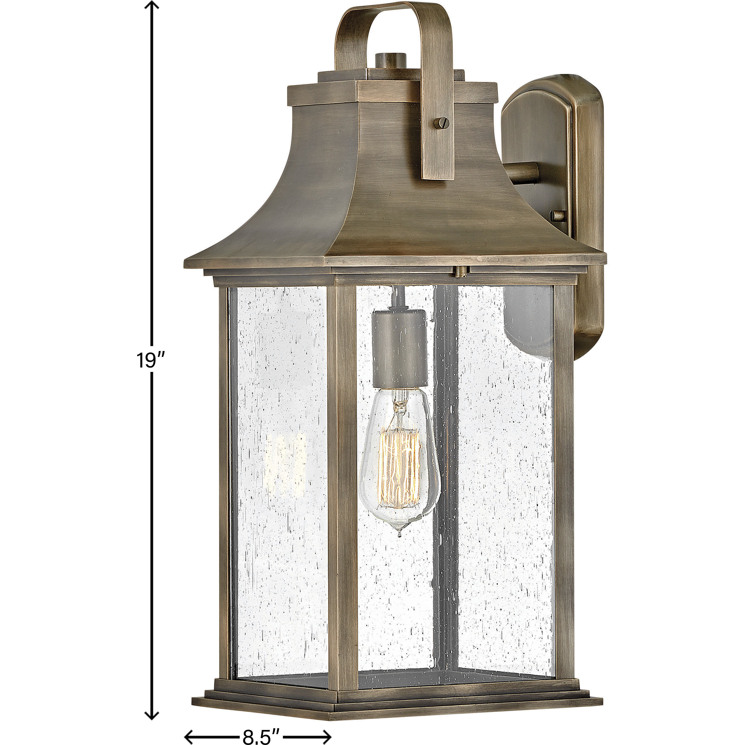 Grant Outdoor Wall Mount Lantern in Burnished Bronze