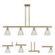 Ballston Conesus 4 Light 48 inch Brushed Brass Island Light Ceiling Light, Ballston