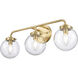 Fairbanks 3 Light 23.25 inch Brushed Gold Vanity Light Wall Light