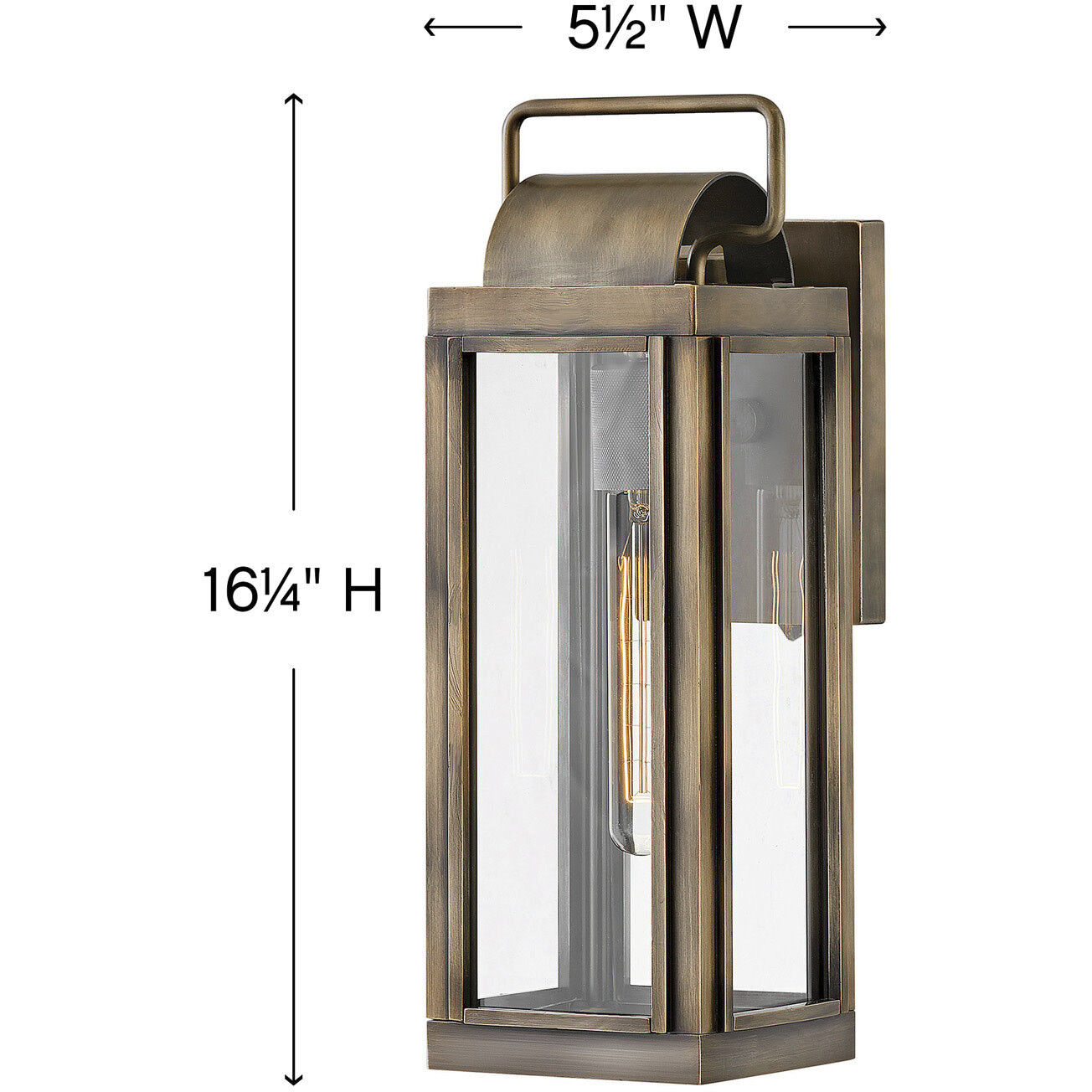 Heritage Sag Harbor Outdoor Wall Mount Lantern in Burnished Bronze, Non-LED