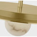 Kelly Wearstler Pertica LED 18 inch Mirrored Antique Brass Disc Pendant Ceiling Light