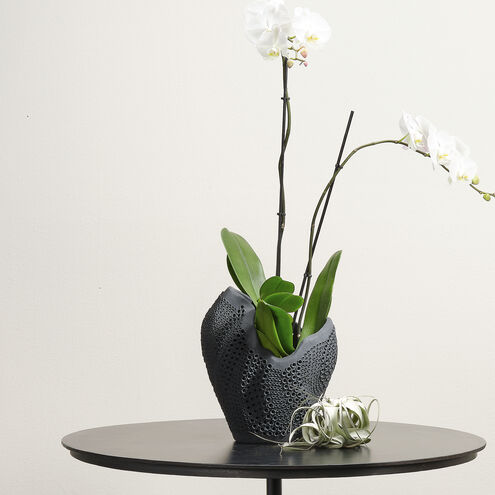 Dynasty 14 X 12 inch Vase in Matte Black Porcelain