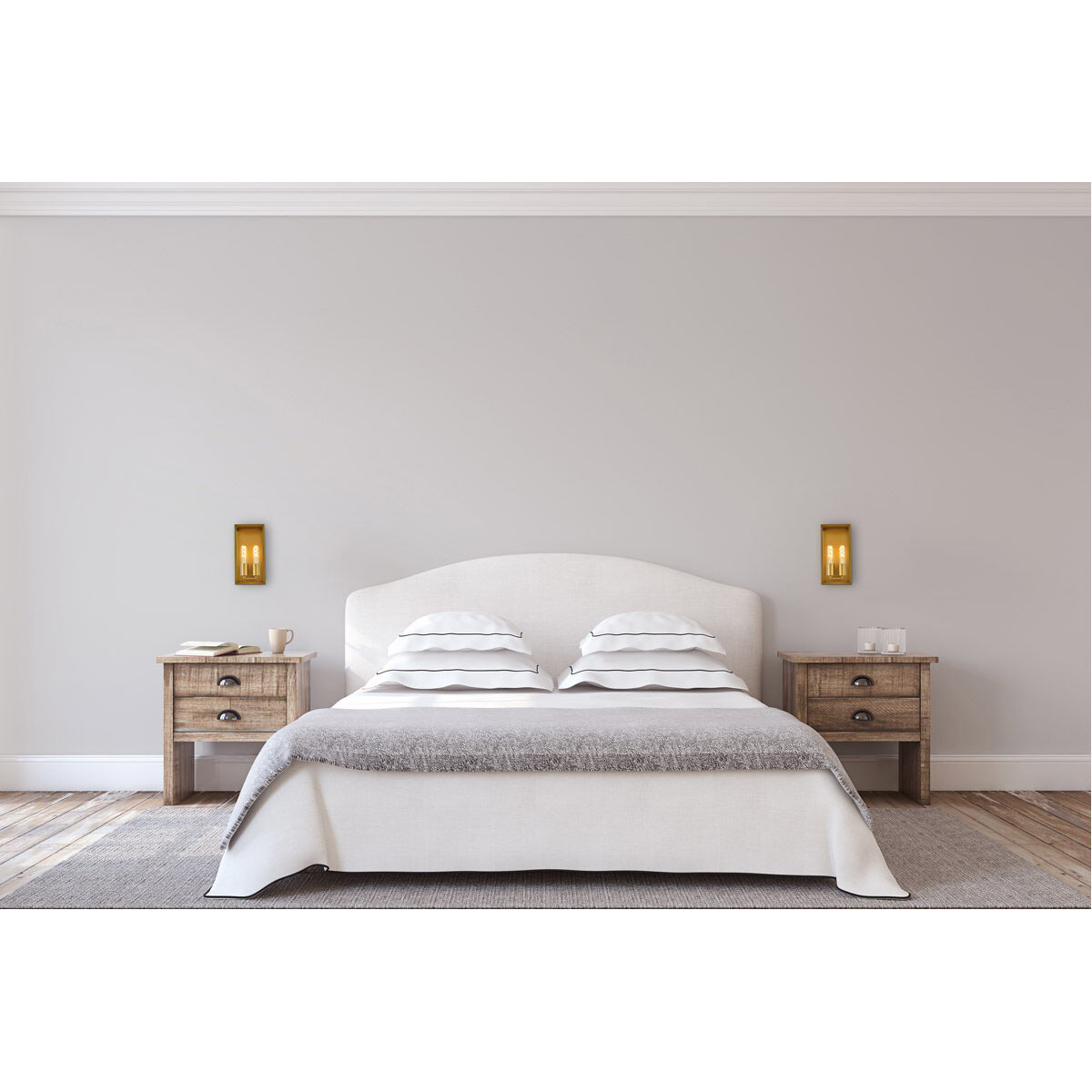 Voir 2 Light 6 inch Brass Wall Sconce Wall Light