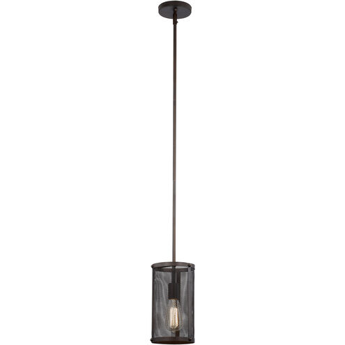Mesh 1 Light 6 inch Rubbed Oil Bronze Mini Pendant Ceiling Light