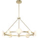 Zill LED 42.13 inch Lily Gold Chandelier Ceiling Light