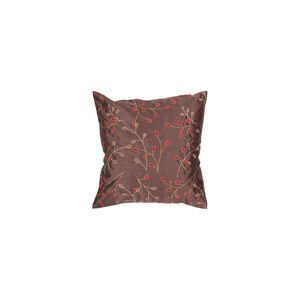 Blossom II 18 X 18 inch Dark Brown/Bright Red/Camel/Cream Pillow Kit