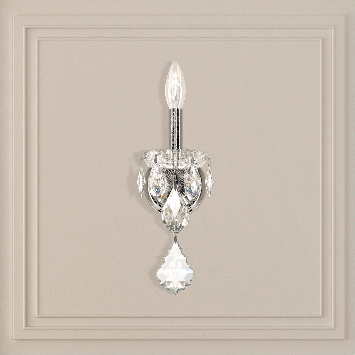 Century 1 Light 6 inch Polished Silver Wall Sconce Wall Light