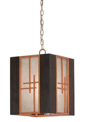 Kiyamacki 1 Light 12 inch Hiroshi Wood/Dark Burnt Cedar Lantern Ceiling Light