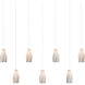 Posh 7 Light 57 inch Silver Multi-Drop Pendant Ceiling Light