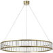 Chapman & Myers Iterna LED 40 inch Antique-Burnished Brass Ring Chandelier Ceiling Light in Crystal