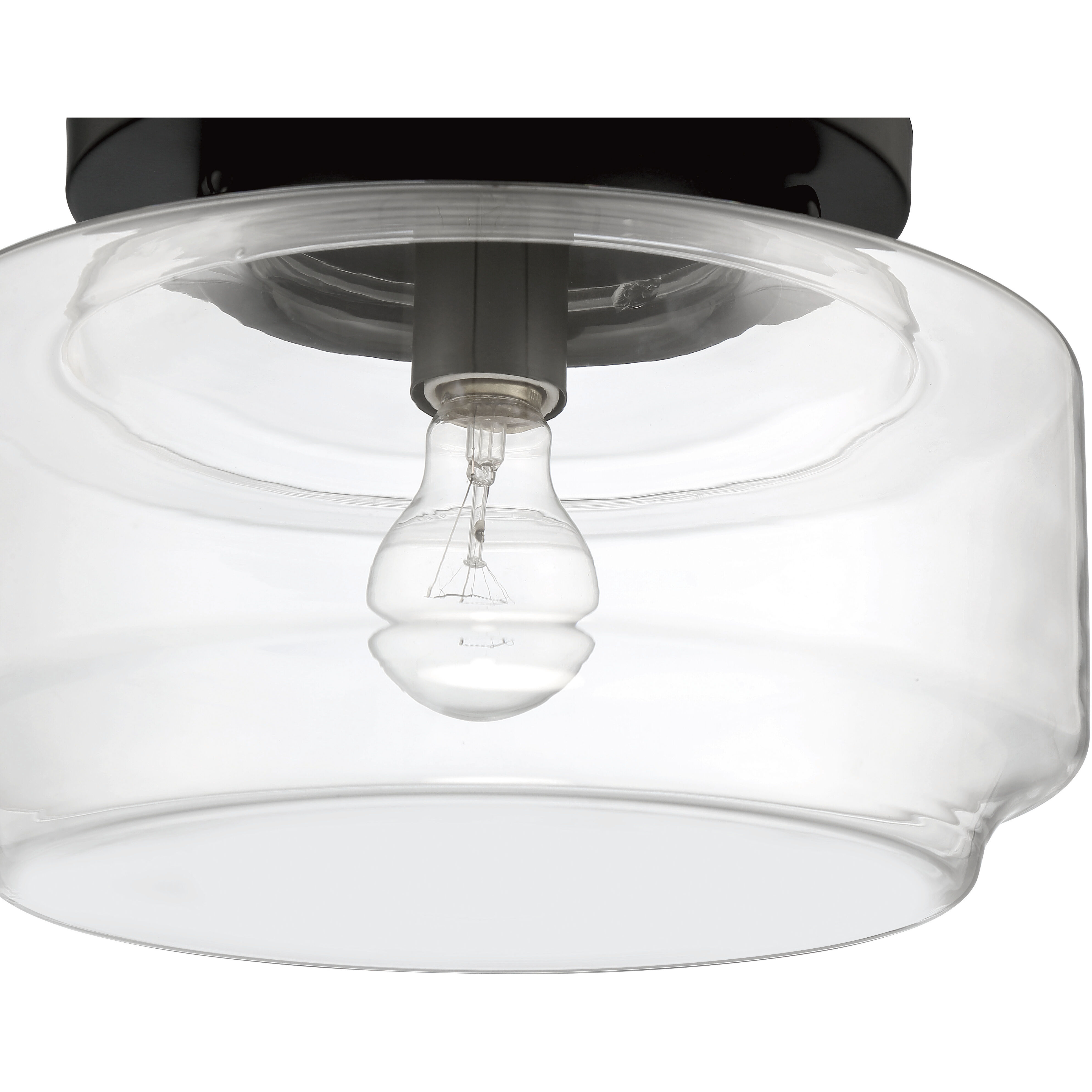 Peri 1 Light 12 inch Flat Black Flushmount Ceiling Light