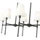 Adorra 6 Light 48 inch Matte Black Chandelier Ceiling Light