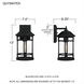 Quincy 1 Light 13 inch Earth Black Outdoor Wall Lantern, Medium