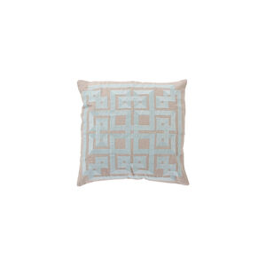Gramercy 18 X 18 inch Aqua and Light Gray Throw Pillow