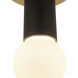 Calla 5.13 inch Brushed Gold Flush Mount Ceiling Light in Matte Opal Glass