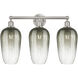 Edison Brookhaven Flute 3 Light 25 inch Brushed Satin Nickel Bath Vanity Light Wall Light in Slate Glass