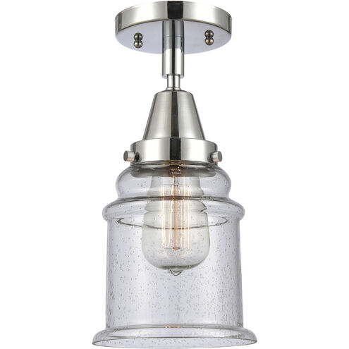 Franklin Restoration Canton 1 Light 6 inch Polished Chrome Flush Mount Ceiling Light in Seedy Glass