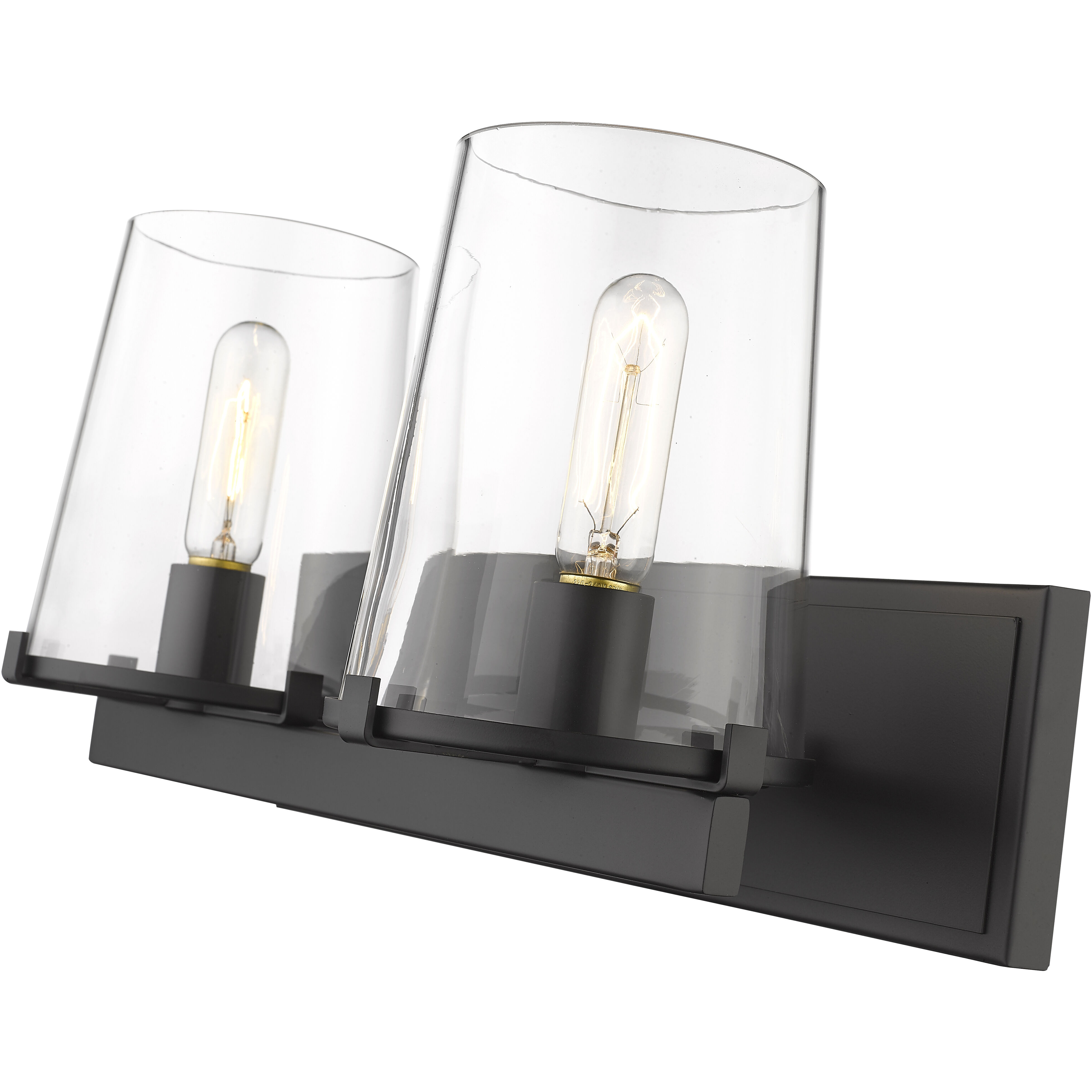 Callista 2 Light 18.25 inch Matte Black Vanity Wall Light