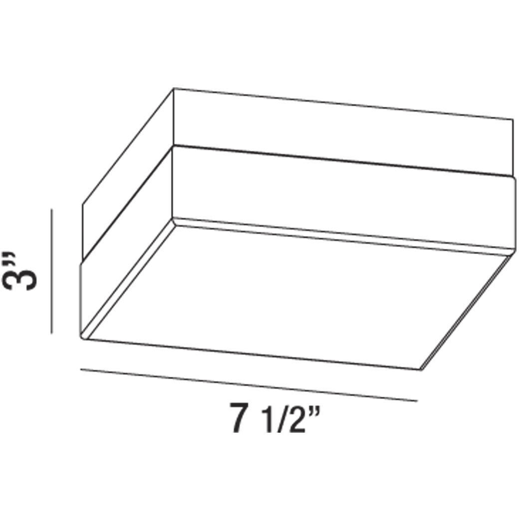 Dixon LED 8 inch Chrome Flush Mount Ceiling Light, Small