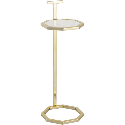 Daro 24 X 9 inch Brass and White Accent Table