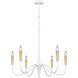Brielle 6 Light 26 inch Matte White Chandelier Ceiling Light