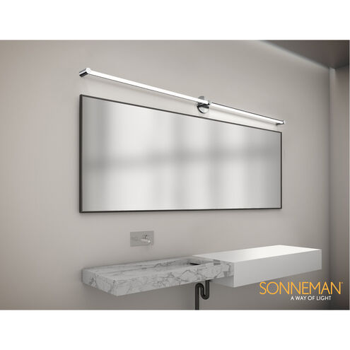 Purolinear 360 LED 97 inch Polished Chrome ADA Wall Bar Light Wall Light