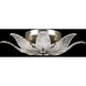 Plume 4 Light 28 inch Silver Semi-Flush Mount Ceiling Light in White Feathers Studio Glass