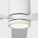 Cleancut 54 inch Matte White with Matte White ABS Blades Indoor/Outdoor Smart Ceiling Fan