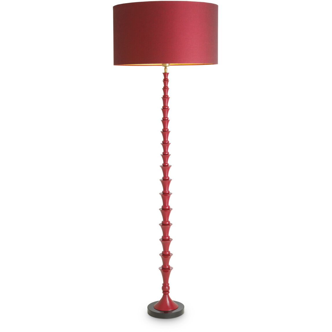 Arabella 63.98 inch 60 watt Bordeaux Red and Black Granite Floor Lamp Portable Light