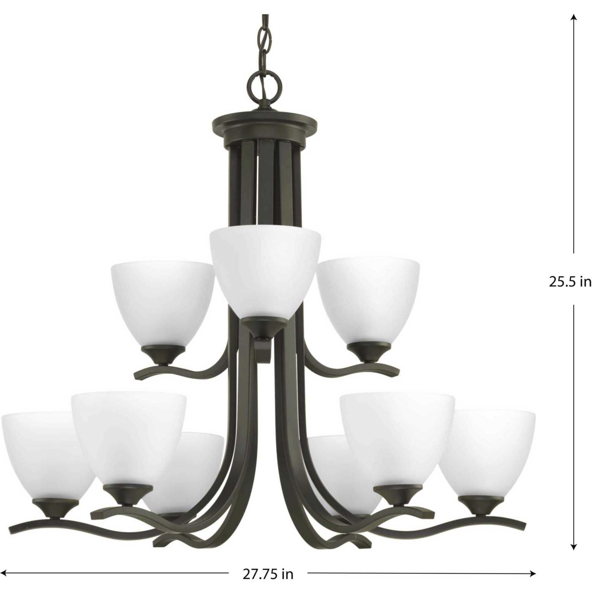 Laird 9 Light 27.75 inch Antique Bronze Chandelier Ceiling Light