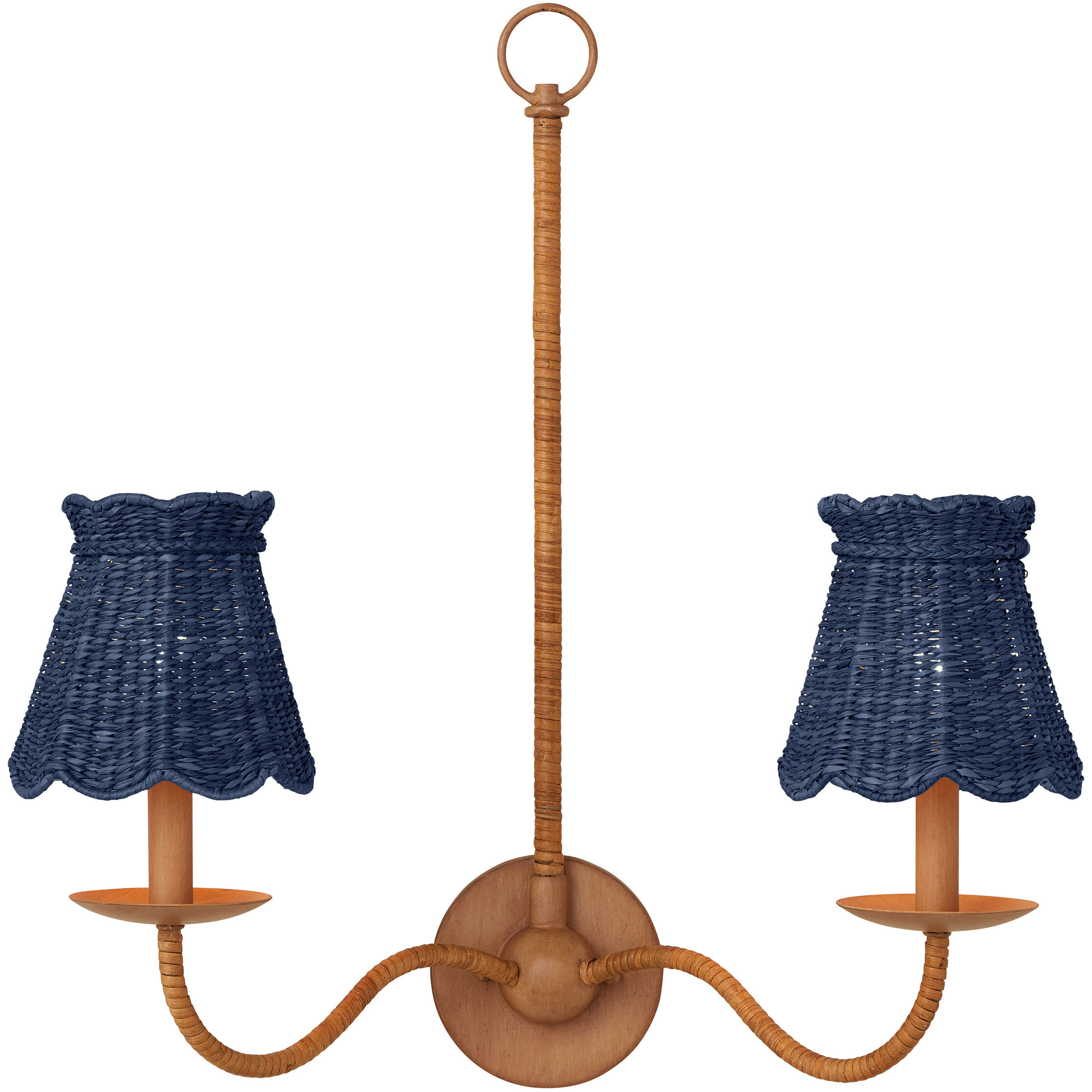 Annabelle Indigo 6 inch Tapered Chandelier Shade, Suzanne Duin Collection