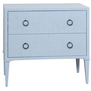 Bay St. Louis Mist Blue and Woven Chest