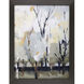 Silversong Birch White and Blue and Brown and Multi Framed Art
