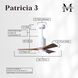 Atlas Patricia-3 42 inch Gloss White with Walnut Tone Blades Ceiling Fan, Atlas