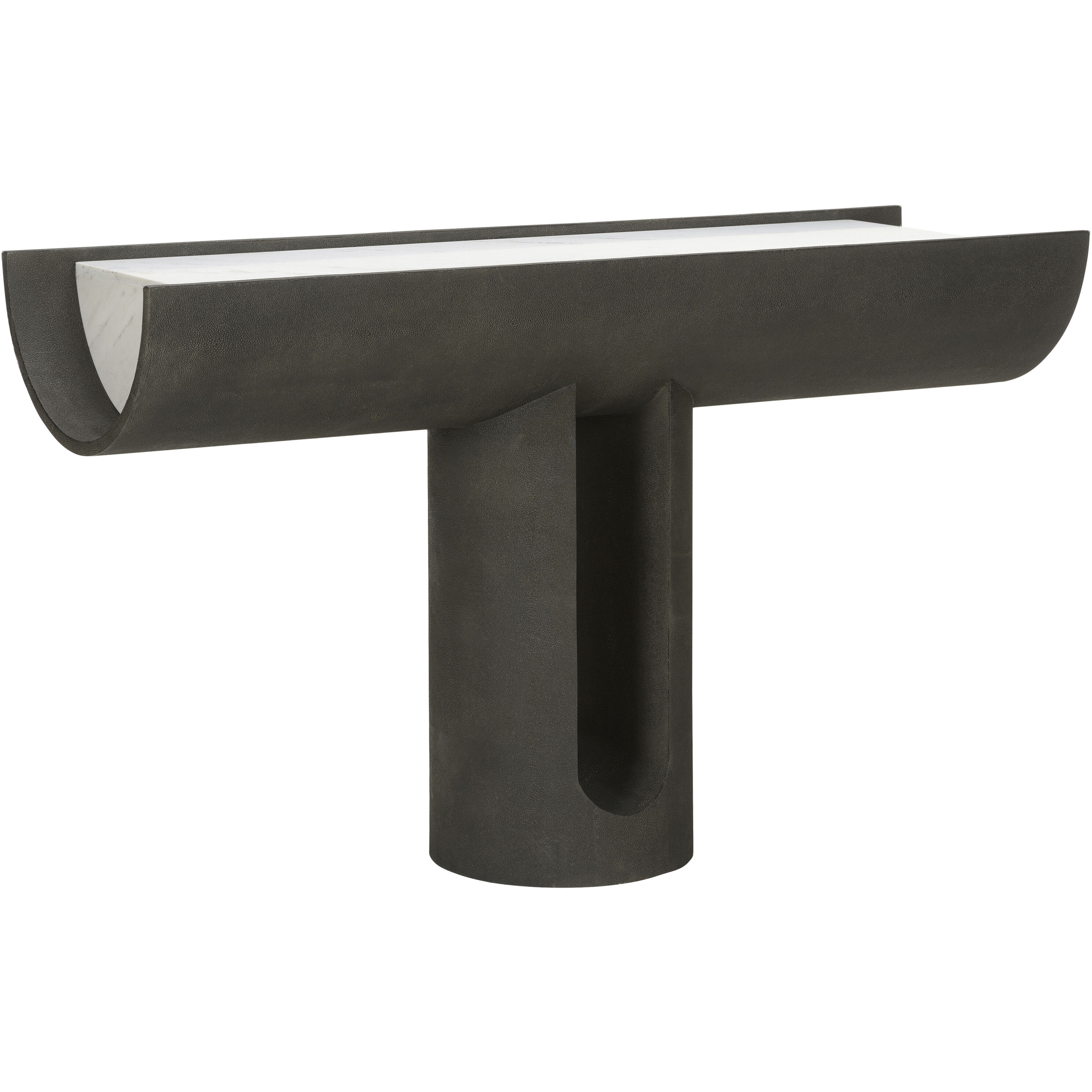 Iron Ore Capsule 60.25 inch Black Console Table