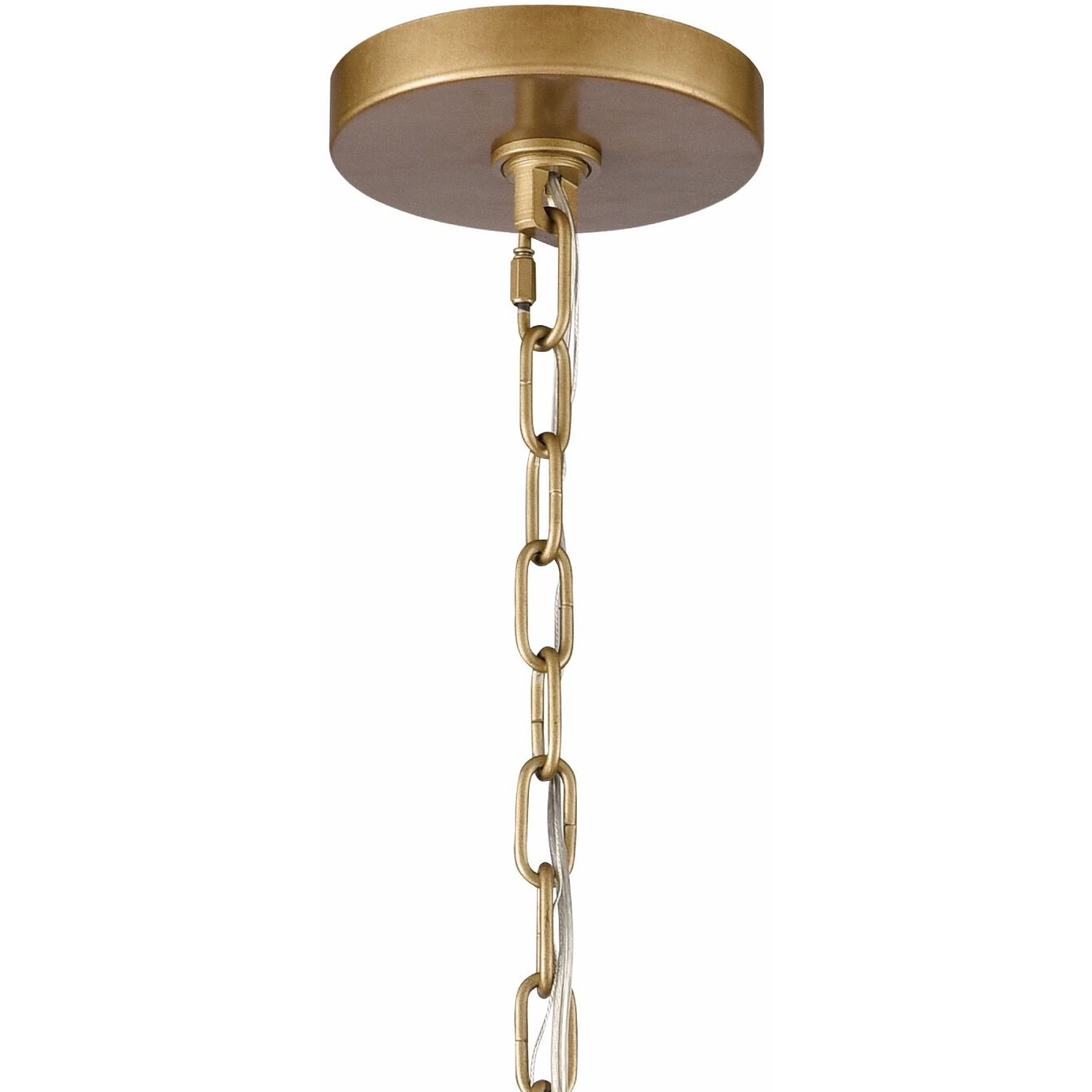 Crystal Fusion 8 Light 30 inch Peruvian Gold Chandelier Ceiling Light