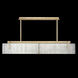 Terra 4 Light 52.25 inch Gold Pendant Ceiling Light in Rake Cast Glass