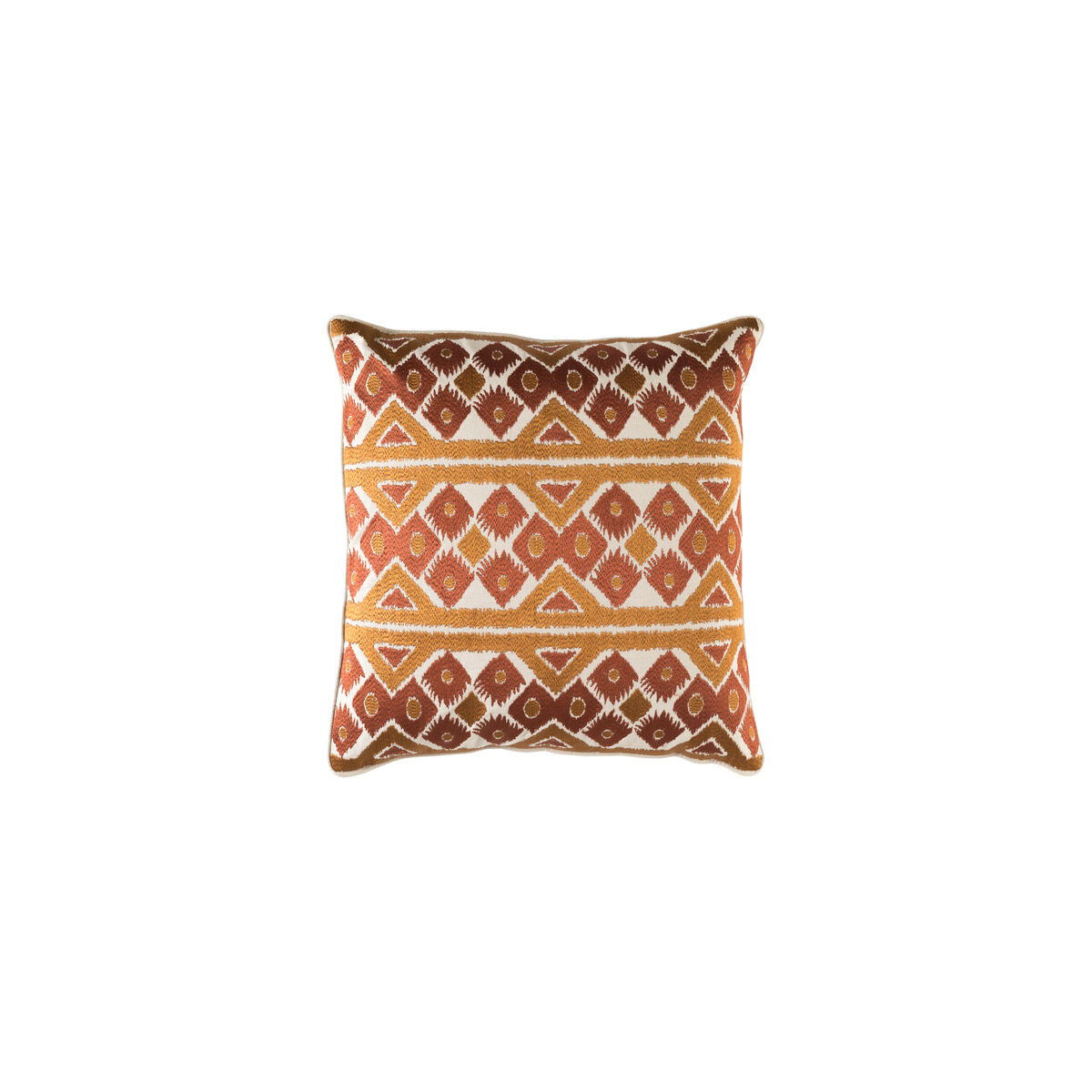 Morowa 20 X 20 inch Khaki and Camel Pillow