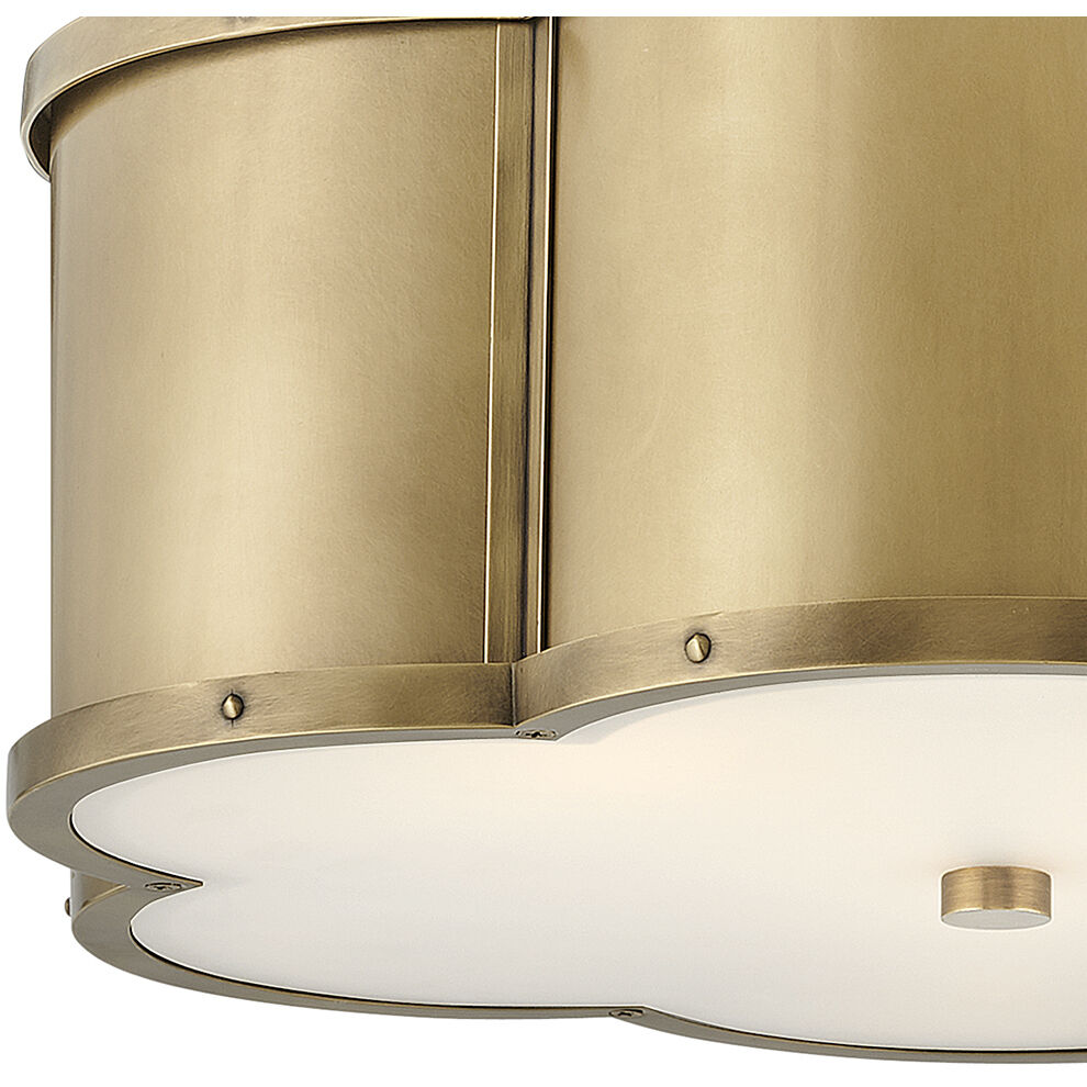 Chance 3 Light 18 inch Heritage Brass Indoor Semi-Flush Mount Ceiling Light